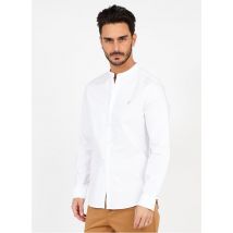 Farah - Slim-fit - katoenen t-shirt met ronde hals en borduursel - S Maat - Wit