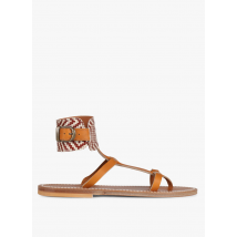 K Jacques - Platte - leren sandalen - 38 Maat - Bruin