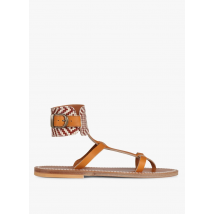 K Jacques - Platte - leren sandalen - 40 Maat - Bruin