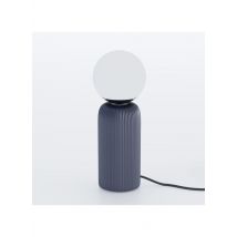 Potiron Paris - Lampe à poser en céramique verte et globe de verre - Taille Unique - Bleu