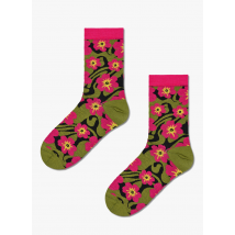 Happy Socks - Chaussettes fleurs en coton mélangé - Taille 39/41 - Rose