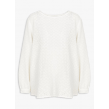 Jolibump - Katoenen blouse met boothals - L Maat - Wit