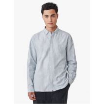 Harris Wilson - Camisa recta de algodón con cuello clásico - Talla L - Azul