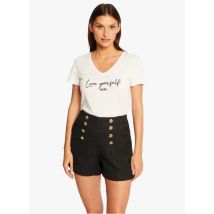 Morgan - Recht short met hoge taille - 34 Maat - Blauw