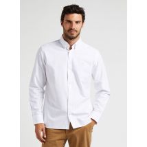 Hackett - Katoenen blouse met klassieke kraag - XL Maat - Wit