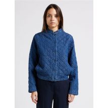 Humility - Veste en jean col rond matelassée - Taille 38 - Bleu