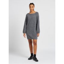 Karma Koma - Korte jurk met ronde hals wolblend - S Maat - Zilver