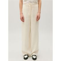 Claudie Pierlot - Pantalon de tailleur en lin mélangé - Taille 42 - Blanc