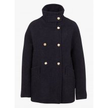 Caroll - Manteau court col montant boutonné - Taille 38 - Bleu