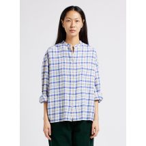 Bellerose - Wijd overhemd van katoenmix met ronde hals - 3 Maat - Kakigroen