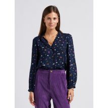 Des Petits Hauts - Camisa estampada con cuello de pico - Talla 2 - Multicolor