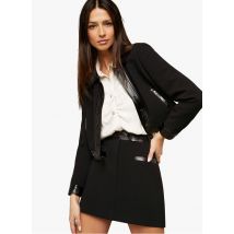 Morgan - Falda corta recta de talle alto - Talla 42 - Negro