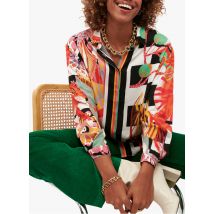 Wild - Blouse met klassieke kraag en print - 2 Maat - Zwart