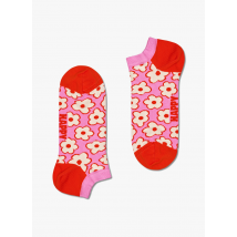 Happy Socks - Enkelsokken met bloemmotief katoenblend - 36/40 Maat - Roze