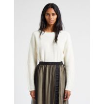 Liu Jo - Weiter wollmix-pullover mit v-ausschnitt - Größe XS - Weiß