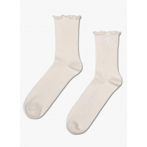 Happy Socks - Korte sokken met ribbeltextuur katoenblend - 36/40 Maat - Wit