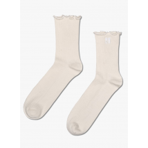 Happy Socks - Korte sokken met ribbeltextuur katoenblend - 36/40 Maat - Wit