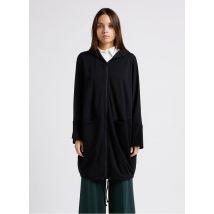 Humility - Oversized lang jasje met capuchon - 2 Maat - Zwart