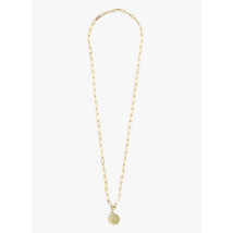 I Code - Collier ras de cou avec médaille en acier inoxydable - Taille Unique - Doré