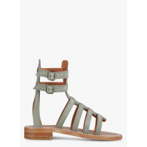 K Jacques - Platte - leren sandalen - 40 Maat - Groen