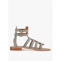 K Jacques - Platte - leren sandalen - 41 Maat - Groen