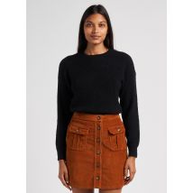 Moss Copenhagen - Pull droit col rond en maille mélangée - Taille M/L - Noir