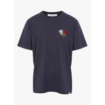 Les Deux - Rundhals-t-shirt aus baumwolle - Größe XL - Blau