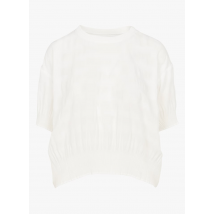 Cotelac - Top col rond texturé - Taille 4 - Blanc
