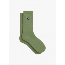 Le Slip Francais - Chaussettes mi-hautes en coton bio mélangé - Taille 43/46 - Vert