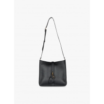 Lancaster Paris - Grote - leren handtas met lange schouderriem - Een Maat - Zwart