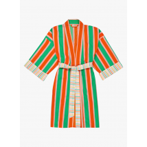 Lucas Du Tertre - Katoenen kimono met oriëntaalse print - Een Maat - Oranje