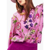 Wild - Bluse mit klassischem kragen und print - Größe 1 - Rosa