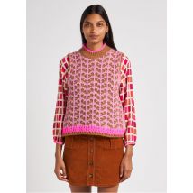 Dr Bloom - Vest met ronde hals en jacquardmotief - S/M Maat - Roze