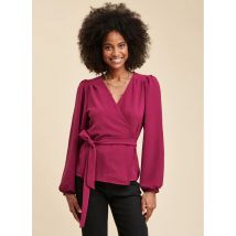 La Fee Maraboutee - Top met v-hals en overslag - 38 Maat - Paars