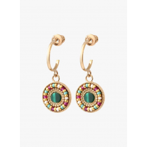 Satellite Paris - Boucles d'oreilles percées en laiton doré - Taille Unique - Vert