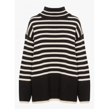 Marc O'polo - Pull ample col montant en coton biologique - Taille XS - Noir