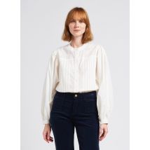 Des Petits Hauts - Camisa de algodón con cuello mao - Talla 3 - Blanco