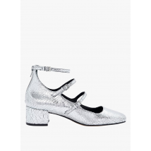 Minelli - Babies en cuir métallisé - 38 Maat - Zilver