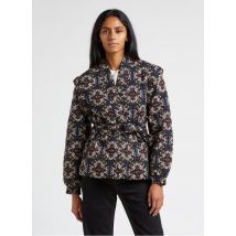 Petite Mendigote - Getailleerd - katoenen jasje in kimonostijl met sjaalkraag en print - 2 Maat - Blauw