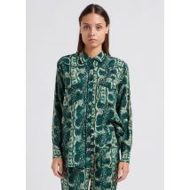 Swildens - Ruimvallende blouse met klassieke kraag - 40 Maat - Groen