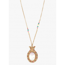 Satellite Paris - Collar regulable con colgante de latón dorado - Talla única - Multicolor