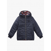 Ikks Junior - Aan twee zijden te dragen donsjack met capuchon - 8A Maat - Blauw