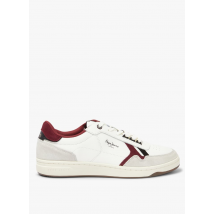Pepe Jeans - Niedrige sneaker aus leder-mix - Größe 45 - Weiß