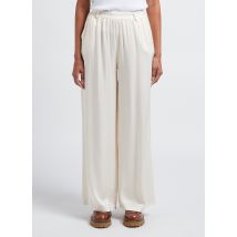 Sud Express - Pantalones anchos de satén vaporoso - Talla M - Beige