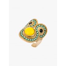 Satellite Paris - Ring met kristallen - Een Maat - Geel