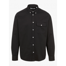 Minimum - Rechte - katoenen blouse met klassieke kraag - M Maat - Zwart