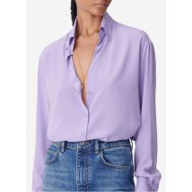 Vanessa Bruno - Camisa recta de seda con cuello americano - Talla 40 - Violeta