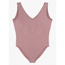 Yoga Searcher - Body van tricot met v-hals materiaalblend - S/M Maat - Roze