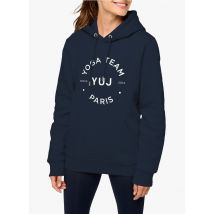 Yuj Yoga Paris - Oversized sweater van biokatoen met capuchon - L Maat - Blauw
