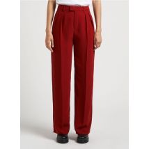 One Step - Pantalón ancho vaporoso con cinturón - Talla 34 - Rojo